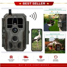 GardePro E8 Caméra de Chasse WiFi 64MP Vision Nocturne Extérieure
