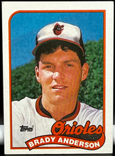 1989 Topps #757 Brady Anderson Baltimore Orioles Rookie Baseball Trading Card