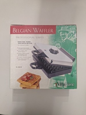 VILLAWARE Model 5200-NS Belgian Waffler Professional Waffle Maker Baker Tested