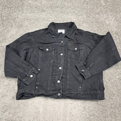 Old Navy Youth Button Up Denim Jacket Black X-Large