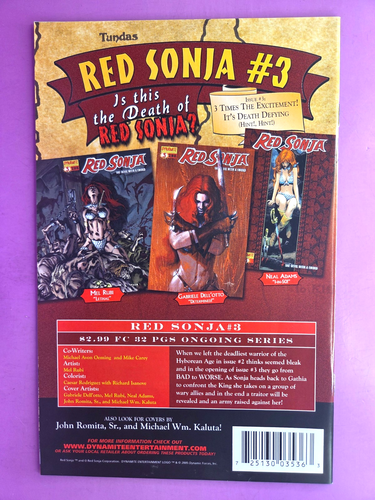 RED SONJA #2 VF/NM ADAMS 2005 COMBINE SHIP BX19 S25 - Picture 2 of 2