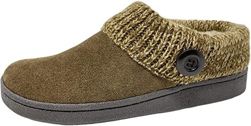 Clarks Strickkragen Winter Clog Hausschuhe SALBEI (11, SAGE) - Bild 1 von 3