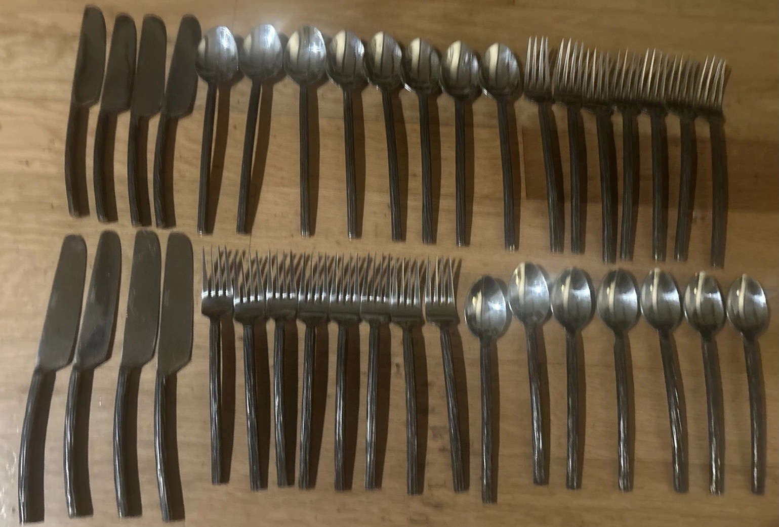 38 Pc CAMBRIDGE Forged Flatware India Service For 7 Plus 3; 