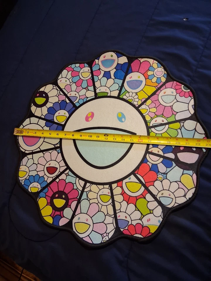 New Takashi Murakami Flower Bedroom Area Rugs Floor Mat Living Room Carpet - Image 2 of 3