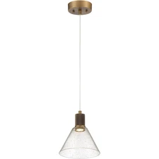 Access Lighting 63140LEDD-ABB/SDG Port Nine Pendant Antique Brushed Brass