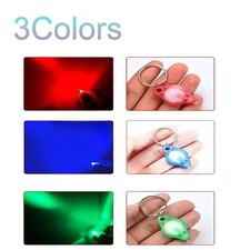 20x LED Mini Keychain Flashlight Key Ring Light Bright Lamp Torch Gifts Lights