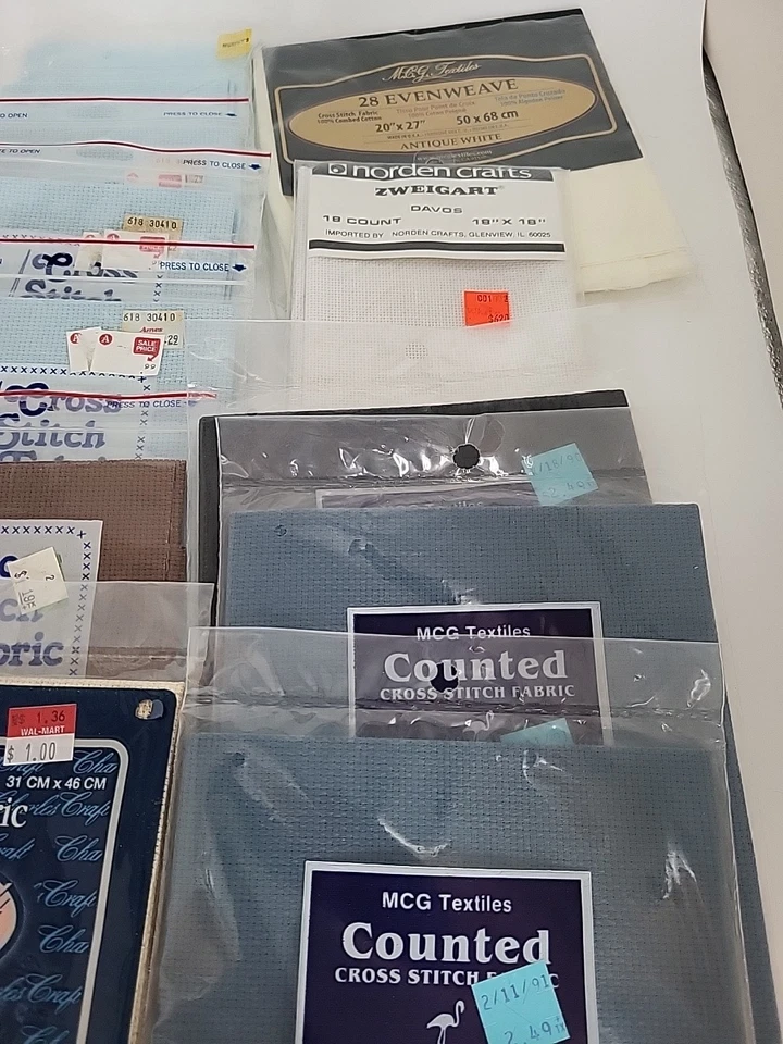 Aida Cloth Cross Stitch Material Mixed Lot 15 Packages - Image 4 of 4