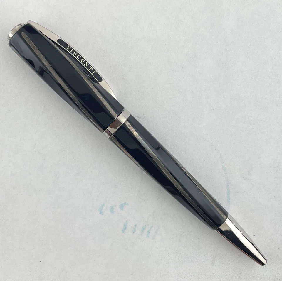 Bolígrafo Visconti Divina negro c.1990s? Nuevo Stock ~ Esterlina ~ Lujo Foto 3 de 4