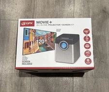 GPX 1280 x 720 All In One Movie + LED Projector & Screen Kit w/ 120" Screen New