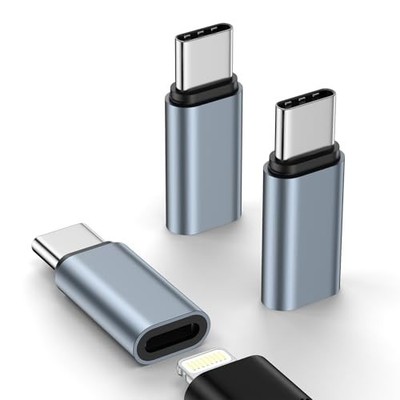 3 Pack Lightning to USB C Adapter [Apple MFi Certified] for iPhone 17e 17 Air