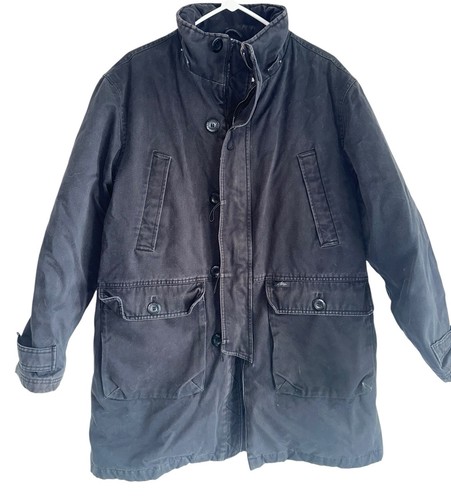 Chang Kwang Hyo Caruso Men’s Overcoat Sz L Black Distressed Streetwear Designer