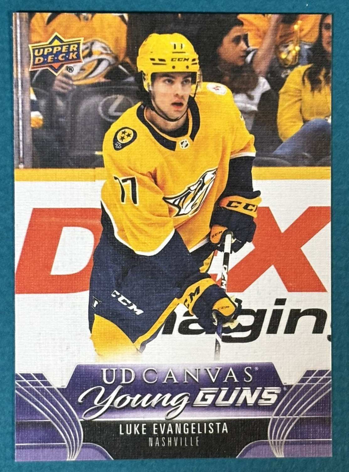 2023-24 UPPER DECK #C108 Luke Evangelista UD Canvas YOUNG GUNS RC ROOKIE A
