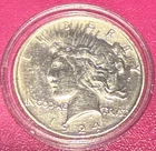 1924 American Peace Dollar - $1 - 90% Silver - Good Condition - Capsuled