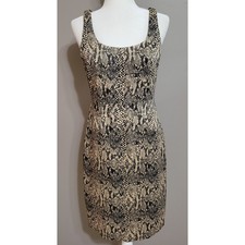 Michael Kors Sleeveless Cotton Snakeskin Dress