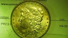 1887 $1 Morgan Silver Dollar Improperly Cleaned and scratched BU details