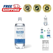 33.8 Fl Oz Sparkling Seltzer Water, Zero Calorie Refreshment - Amazon Grocery