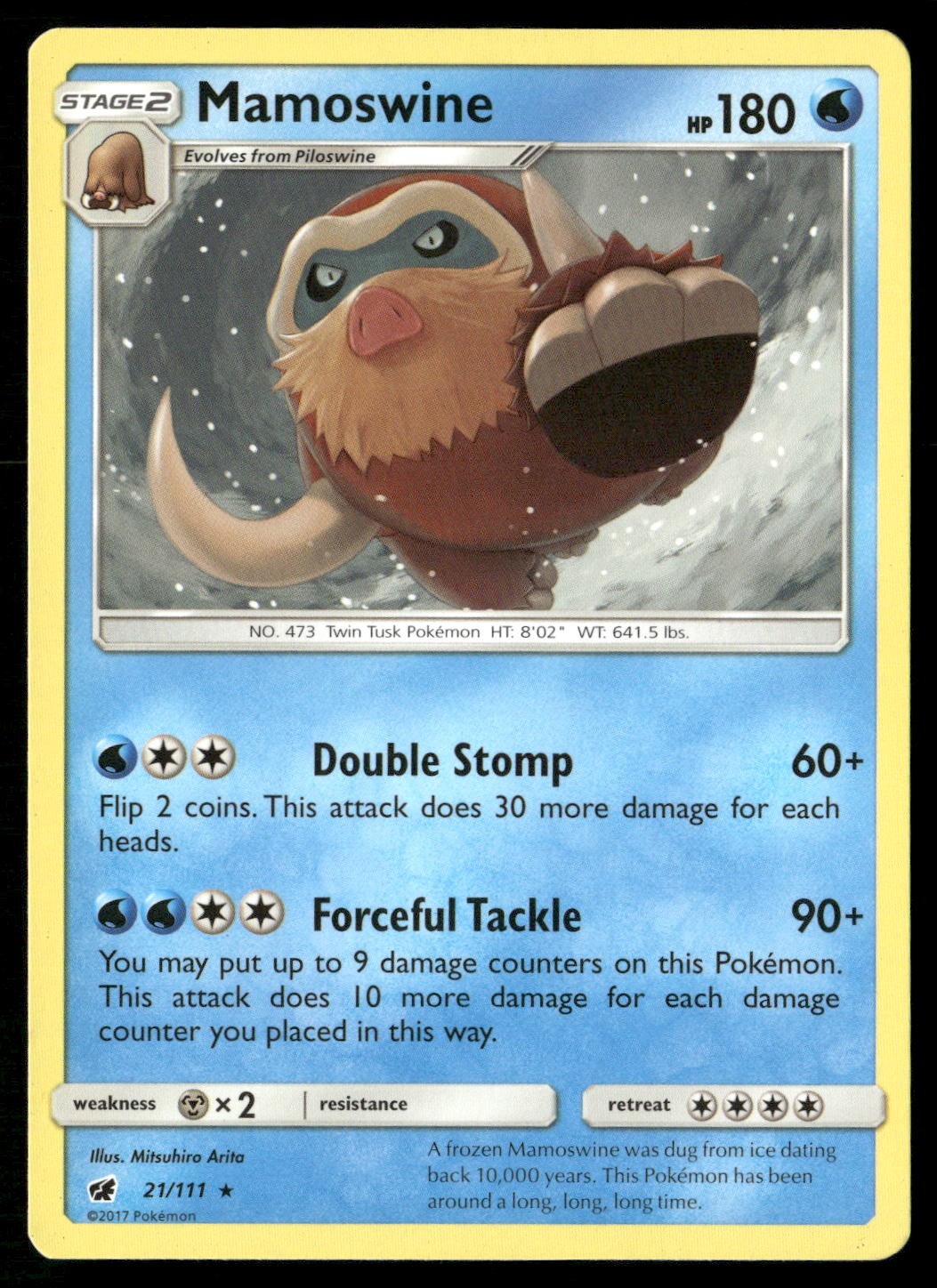 Mamoswine 21/111 Rare Crimson Invasion Pokemon Lightly Played
