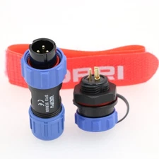 DRRI Weipu SP13 3Pin Thread Coupling Rear-nut Mount Aviation Circular Waterpr...