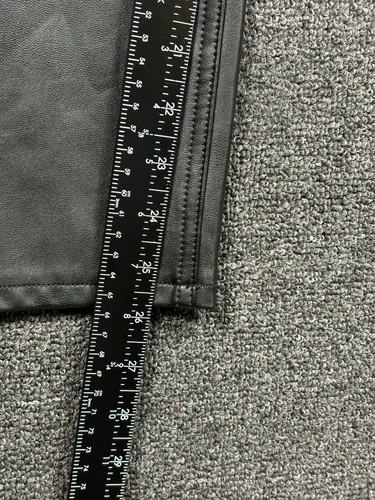 Abercrombie & Fitch Vegan Leather Ankle Pants Women's 33/16 Straight Leg Black - Picture 9 of 10