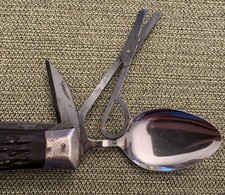 1980's Multi-Tool Knife - Fork, Spoon, Scissors, Corkscrew, File, Punch & More