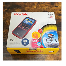 Kodak Zx1 HD Pocket Video Camera Blue 4x Digital Zoom SDHC/SD USB w/ Box