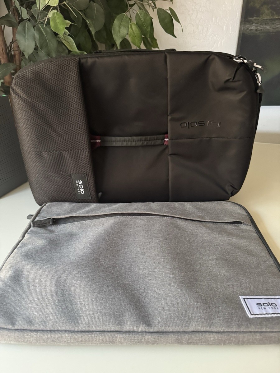 Solo New York Duffel Hybrid Backpack Carry On Conversion Black Laptop Sleeve