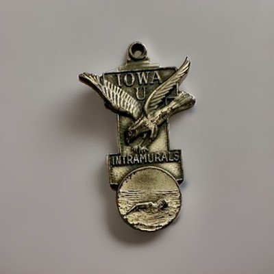 University Of Iowa 1930s Intramural Sport Medal Swimming for Necklace /Bracelet