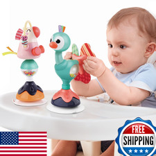 iPlay, iLearn Baby Rattles Set, Infant High Chair Toys W/Suction Cup, Grab N Spi