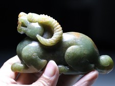 China Dynasty Ancient Hetian Old Jade Kylin Pixiu Brave Troops Unicorn Beast Y95