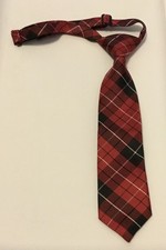 Youth Nordstrom Kids 100 Silk Bowtie Red Black Plaid Clip Adjustable Boys