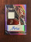 2019-20 Panini Select Autograph Jersey Patch Tree Rollins Purple Prizm /99 Hawks