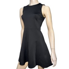 Theory Women’s Size 2 Black Mod Panel Fit Flare Sleeveless Little Mini Dress