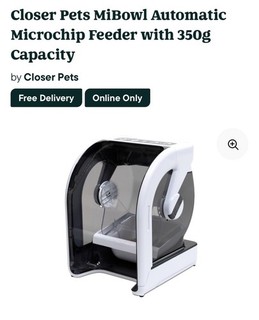 Closer Pets MiBowl Automatic Microchip Feeder with 350g Capacity