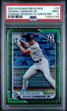 2024 BOWMAN MEGA BOX CHROME PROSPECTS #79 GEORGE LOMBARD JR. 1/99 PSA 9
