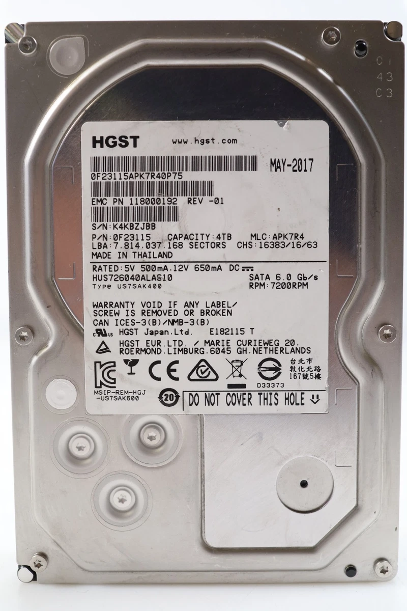 HGST 4TB Computer Internal Hard Disk Drives for sale | eBay