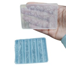 Herramienta de Diseño de Uñas Forma de Hoja/Pájaro Silicona Hecho a Mano Molde para Creación de Manicura