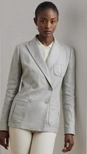 Lauren Ralph Lauren Women Foiled Linen-Cotton Blazer Size 2 NWT 395