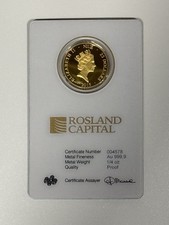 2015 25 Dollar 1/4 Oz Gold .9999 au In Assay Elizabeth NIUE Rosland Capital 5399.96 per troy oz