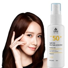 Korean SPF 50 Light Gel Sunscreen for Women and Men Prevents Sun Tan - 1.7oz