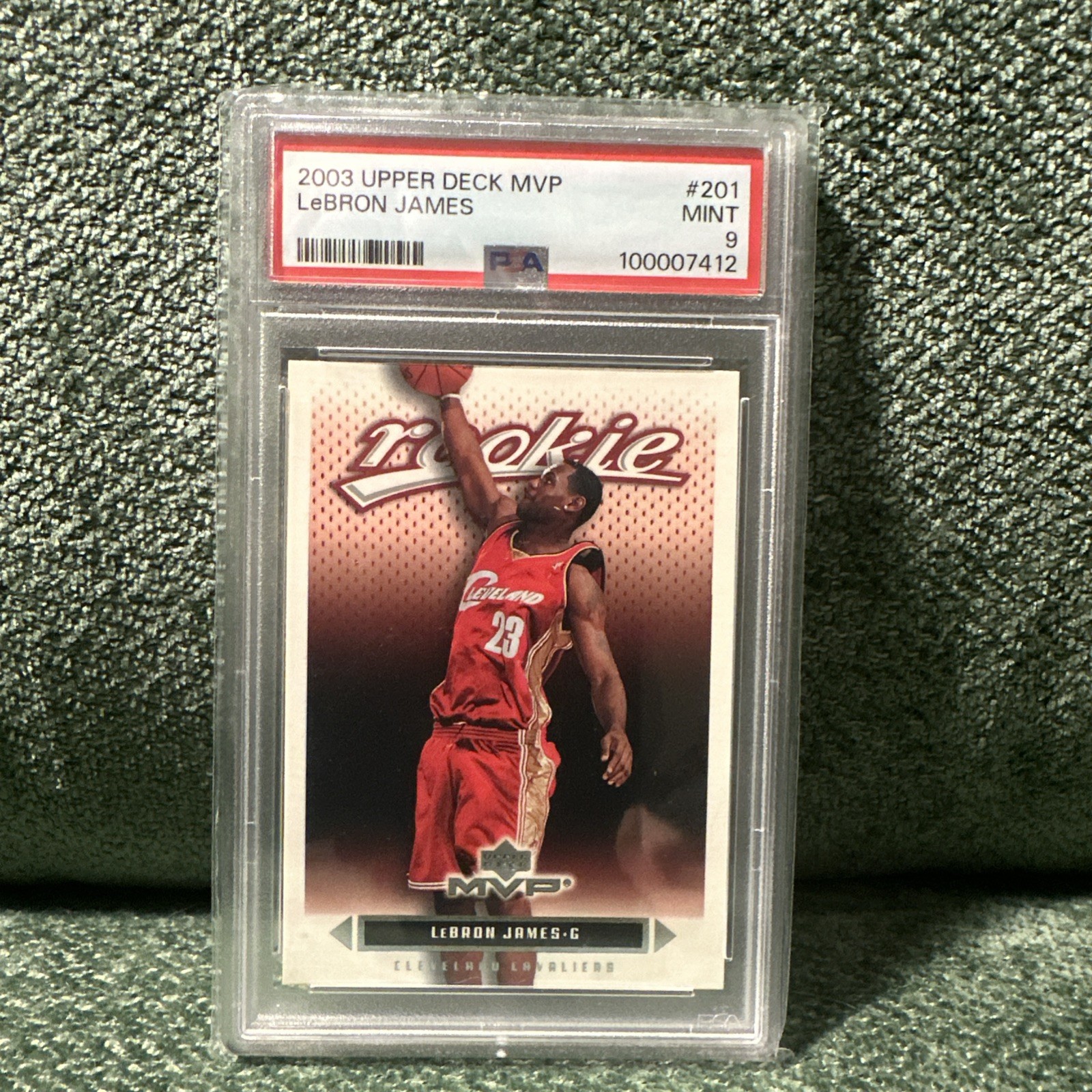 2003-04 Upper Deck MVP - Rookie LeBron James #201 (RC) - PSA 9 MINT Card