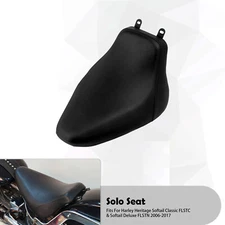 Driver Solo Black Seat For Harley 2006-2017 Heritage Softail FLSTC Deluxe FLSTN