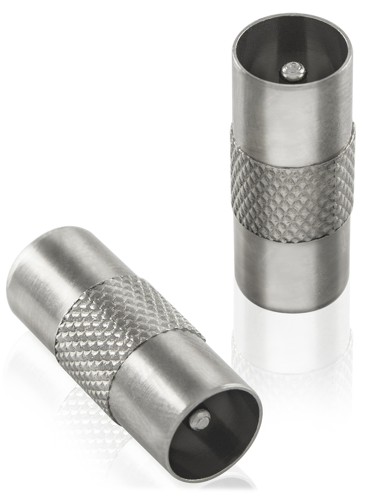 Thumbnail - Poppstar 8x Sat-adapter Für Koaxialkabel - Antennenkabel, Silbern