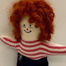 Vintage Raggedy Ann Handmade Folk Art Doll Antique Toys Kids