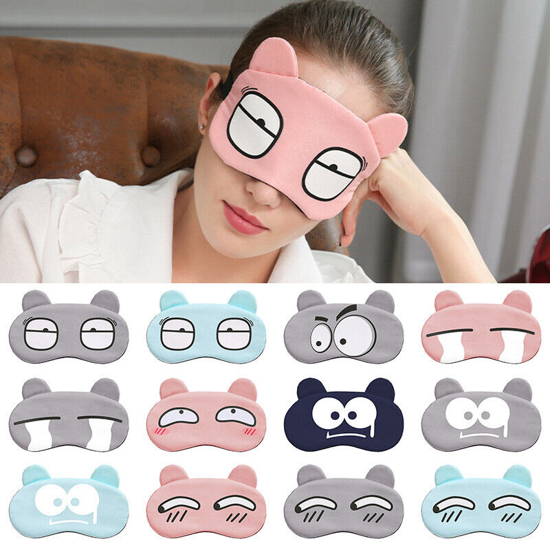 Cute Cartoon Sleeping Mask Sleep Face Eye Mask Blindfold Eyeshade For  Traveling Home Sleep Health Wholesale Logo Customized - AliExpress