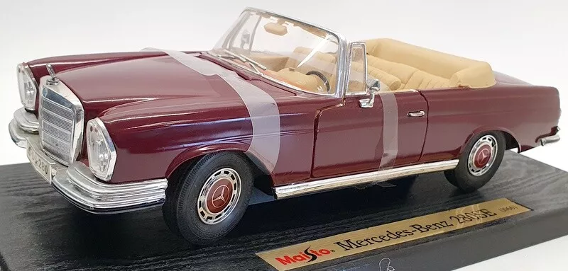 Maisto 1 18 Scale Model Car 31811 1966 Mercedes Benz 280SE Red