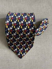 Mickey Unlimited 100% Silk Happy Mickey Mouse Silk Tie 