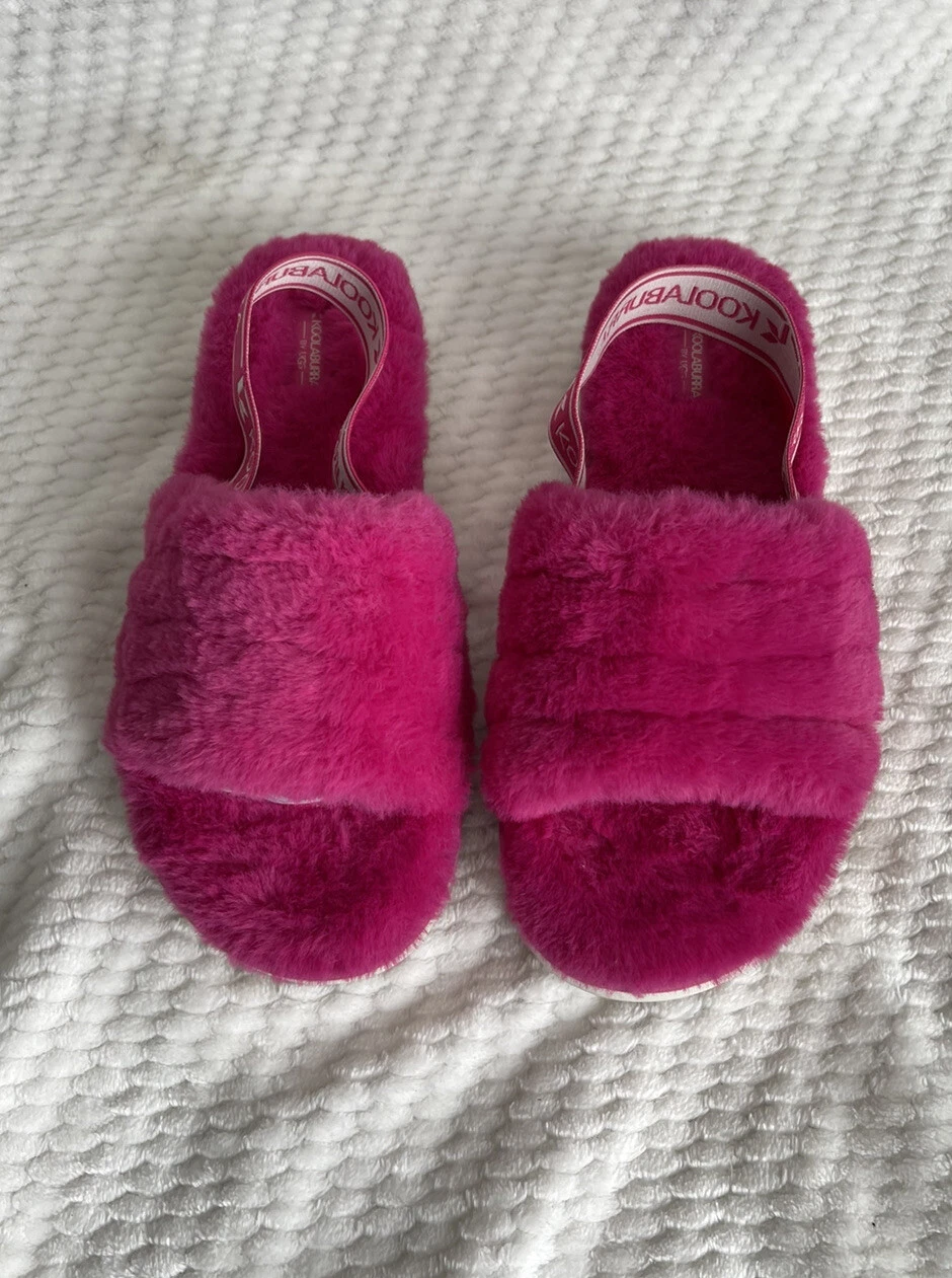 Pantofole da donna taglia 5 KOOLABURRA BY UGG Fuzzin II Slide rosa caldo slingback