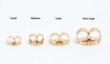14k Yellow Gold Push Back Earring Butterfly Backing Small Medium Large-by PC  