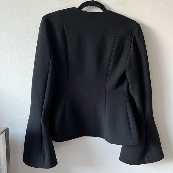 Jonathan Simkhai Black Wool Structured Blazer Pep… - image 11