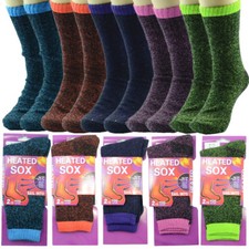 Women Heated SOX Thermal Winter Heavy Duty Socks Outdoor Warm Size 9-11 Lot